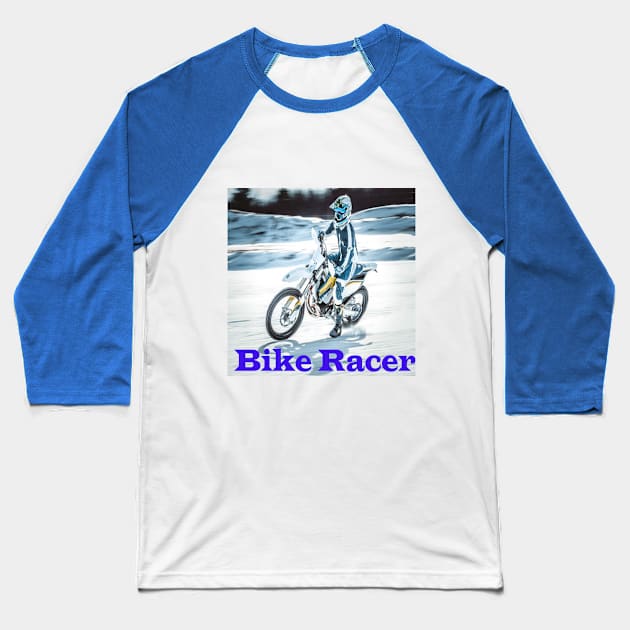 bike racer Baseball T-Shirt by paulashish